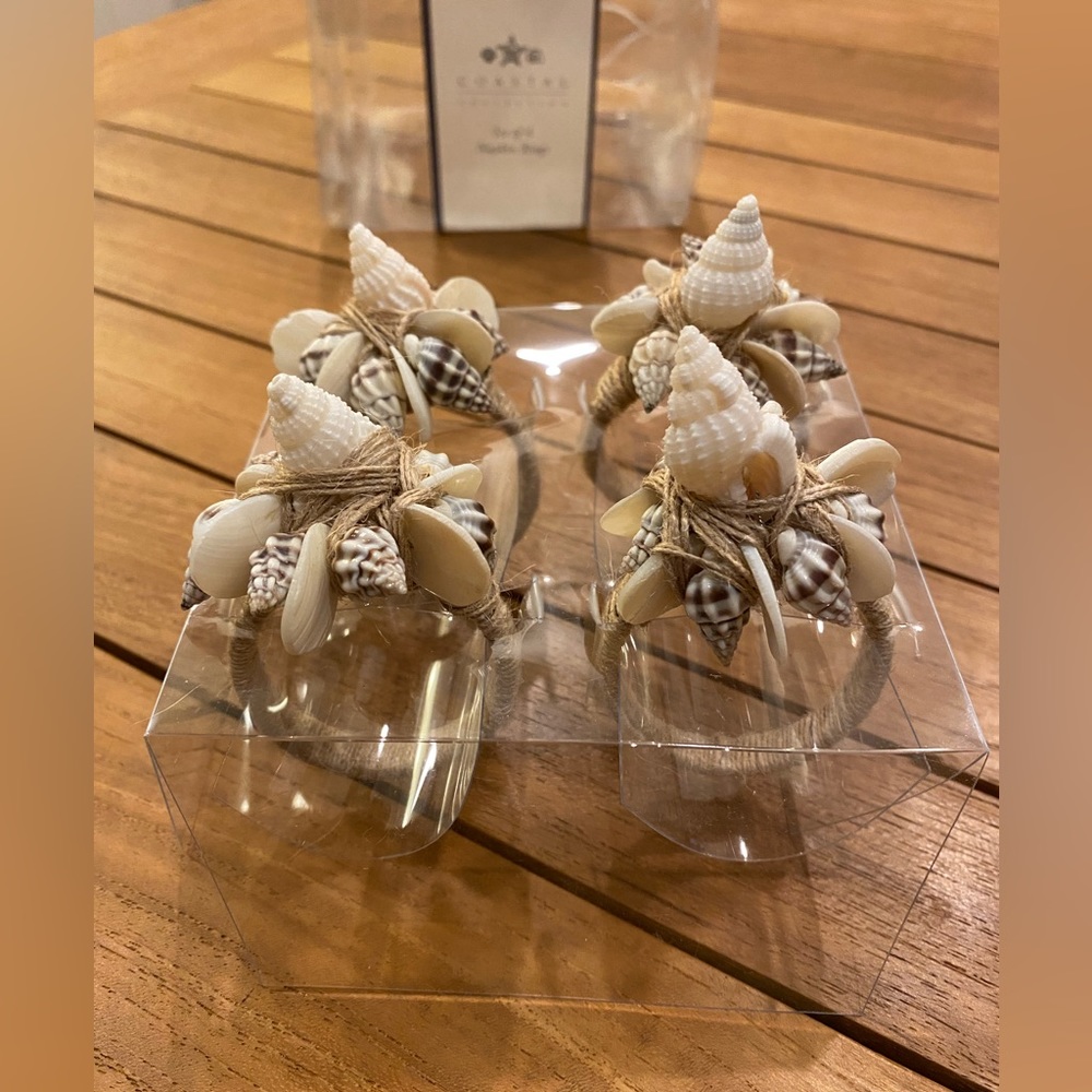 NEW Coastal Collection Seashell Napkin Rings - Picture 9 of 9